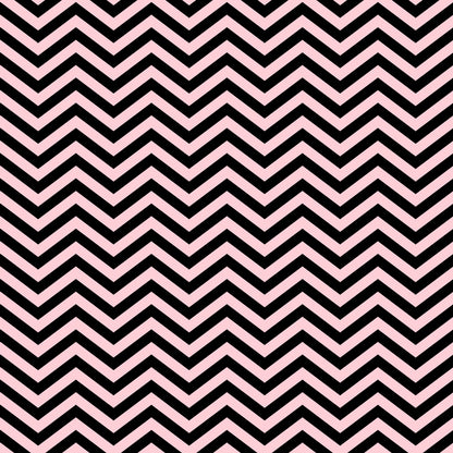 Black and pink chevron pattern with zigzag lines arranged vertically, creating an alternating design.