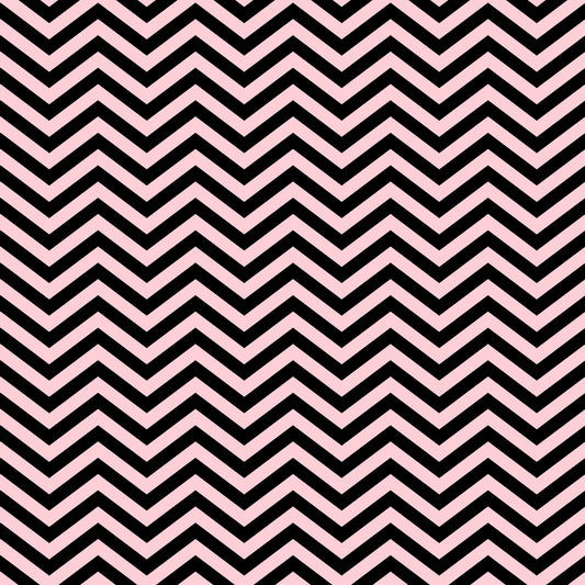 Black and pink chevron pattern with zigzag lines arranged vertically, creating an alternating design.