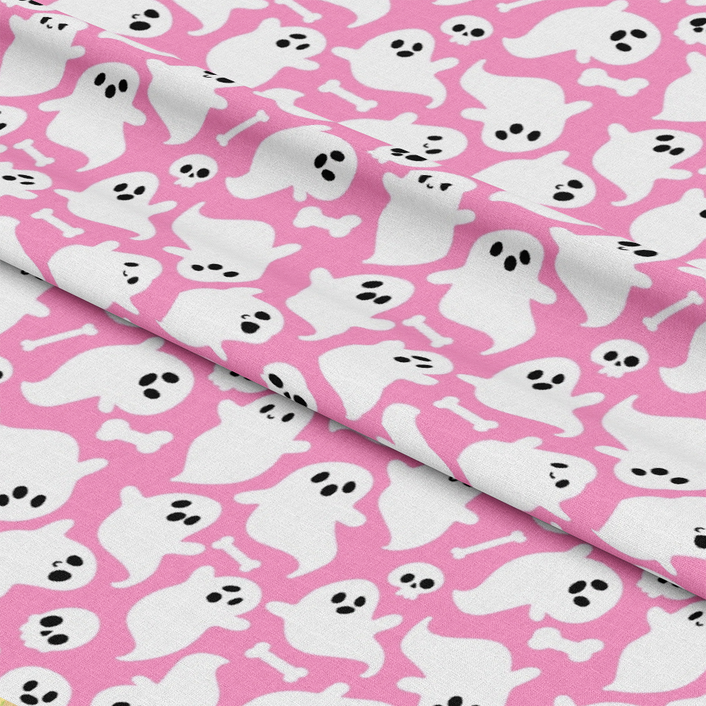 Small Pink Halloween Pattern 20 Quilting Cotton Fabric