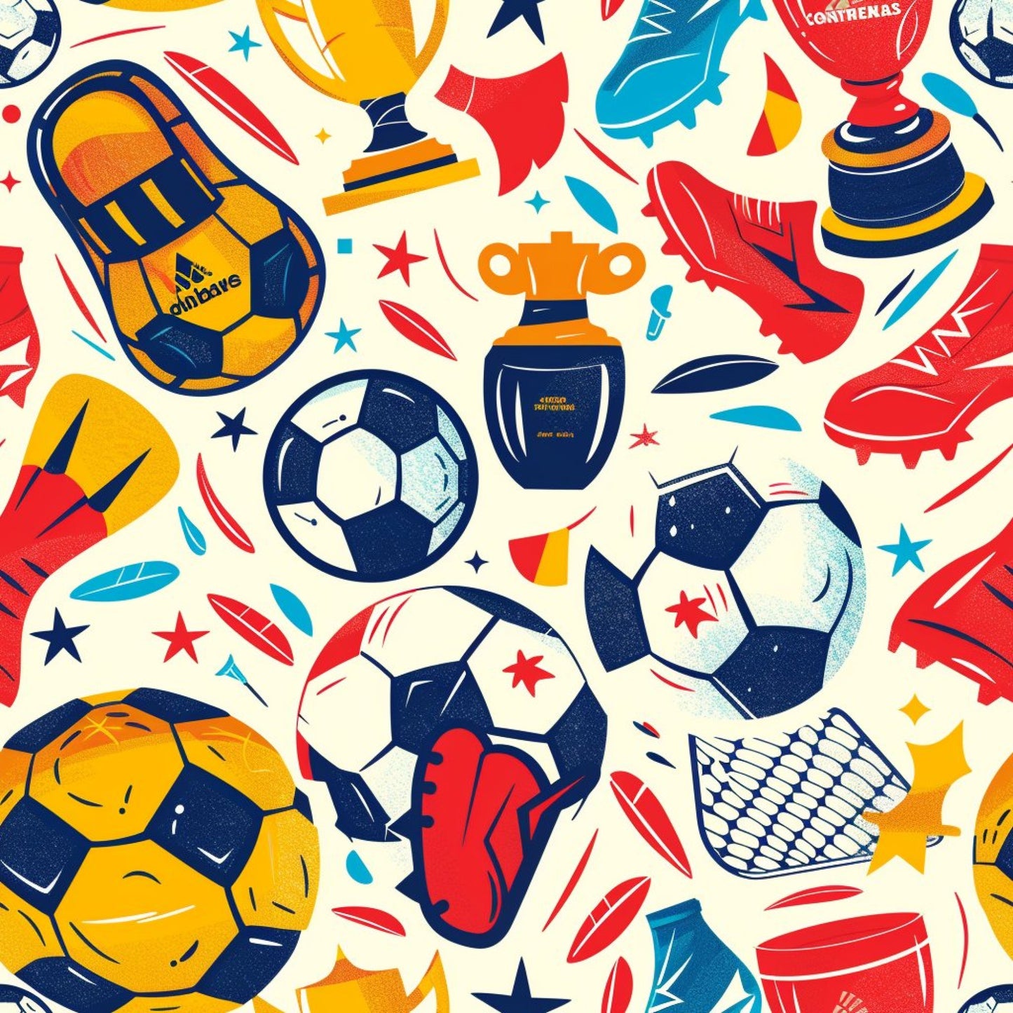 Soccer Fun Pattern 8 Quilting Cotton Fabric