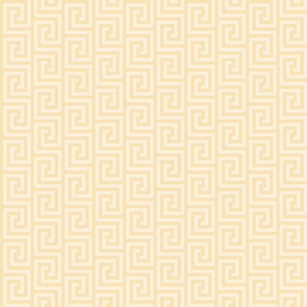 Repeating pattern of beige Greek key motifs on a light cream background.