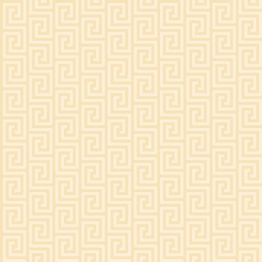 Repeating pattern of beige Greek key motifs on a light cream background.