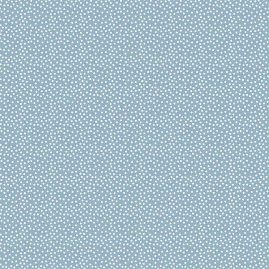 Light blue background with a pattern of evenly spaced small white dots.