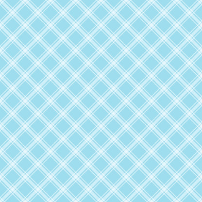 Light blue plaid pattern with intersecting white diagonal lines forming diamond shapes.