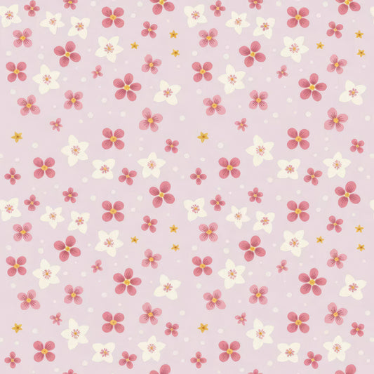 Soft Pink Baby Girl Pattern 10 Quilting Cotton Fabric