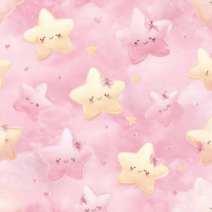 Soft Pink Baby Girl Pattern 2 Quilting Cotton Fabric