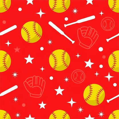 Softball Champions Pattern 15 Quilting Cotton Fabric