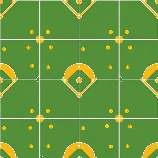 Softball Champions Pattern 2 Quilting Cotton Fabric