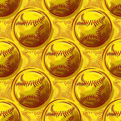 Softball Champions Pattern 22 Quilting Cotton Fabric