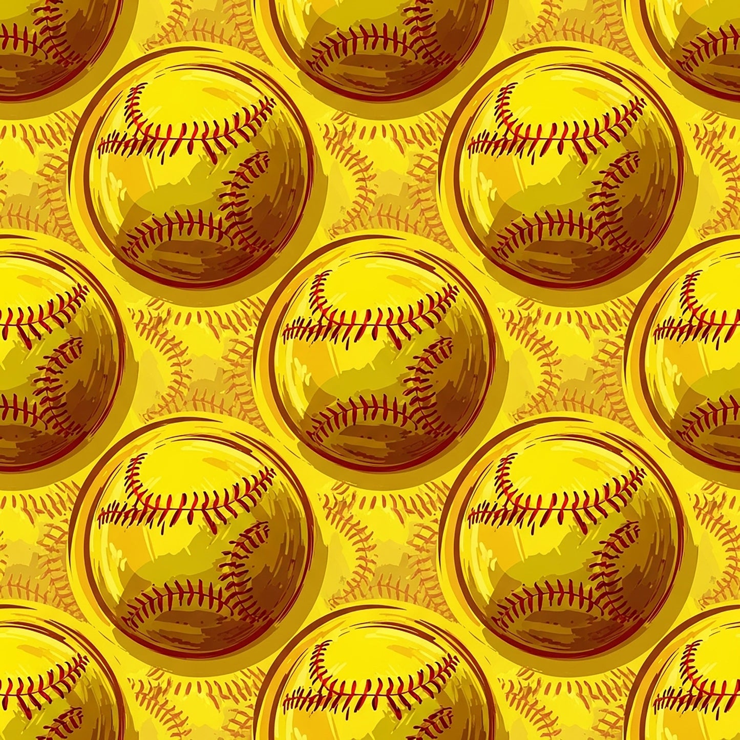 Softball Champions Pattern 22 Quilting Cotton Fabric