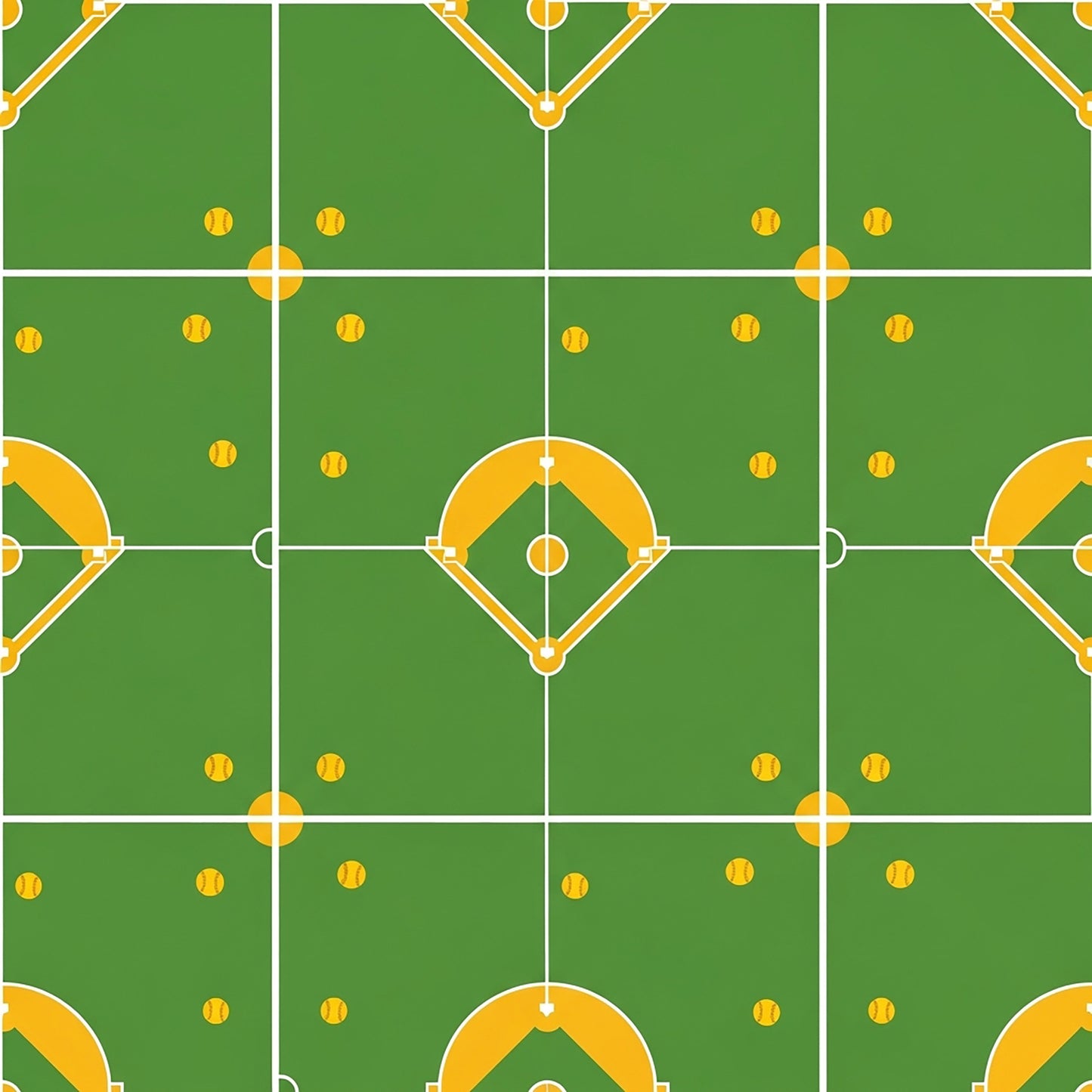 Softball Champions Pattern 2 Quilting Cotton Fabric