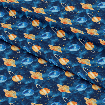 Solar System Pattern 10 Quilting Cotton Fabric