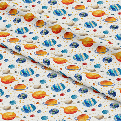 Solar System Pattern 2 Quilting Cotton Fabric