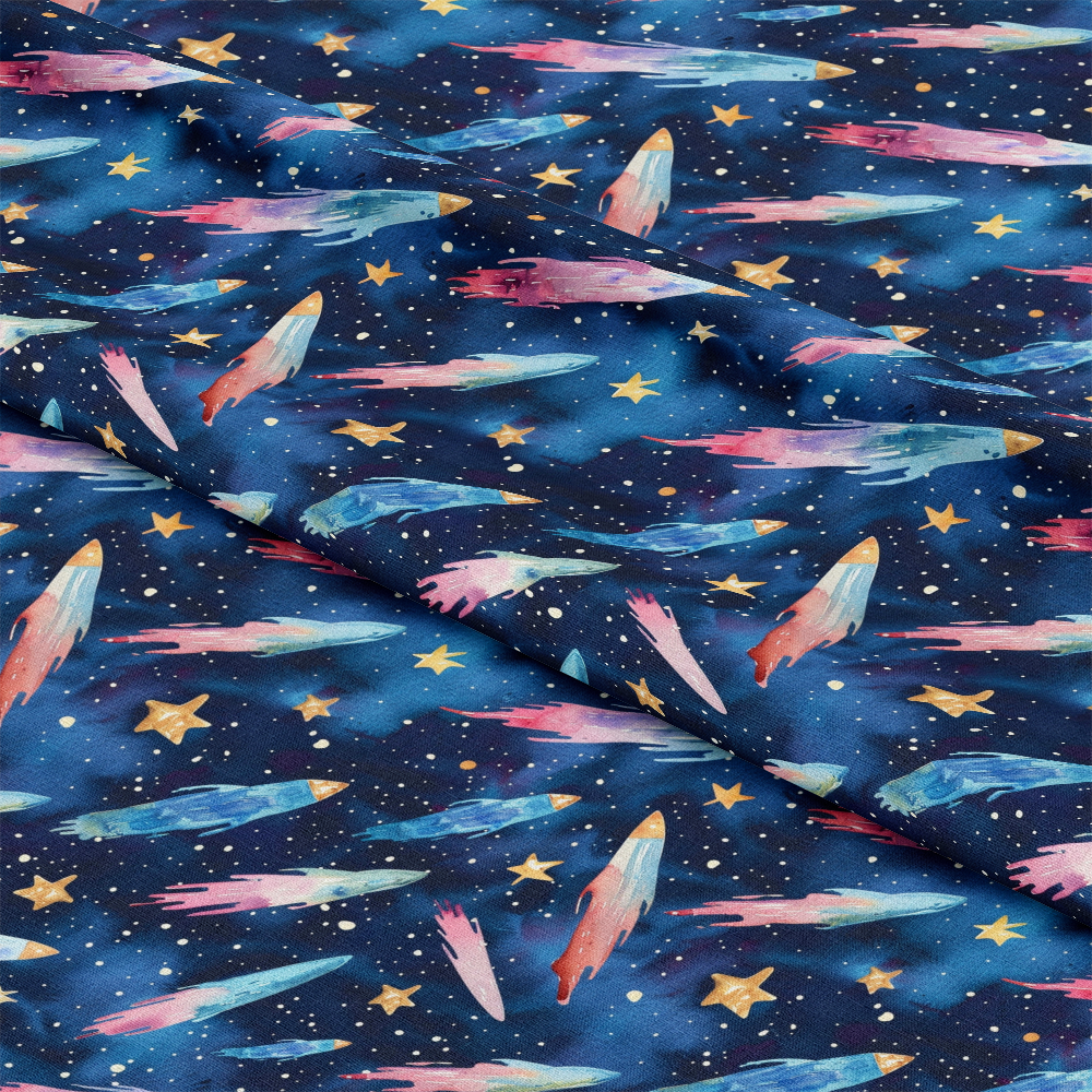 Solar System Pattern 8 Quilting Cotton Fabric