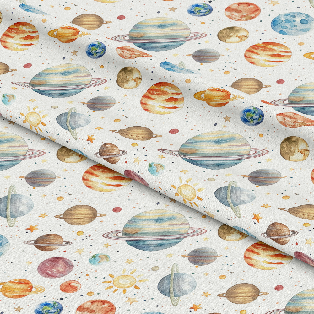 Solar System Pattern 9 Quilting Cotton Fabric