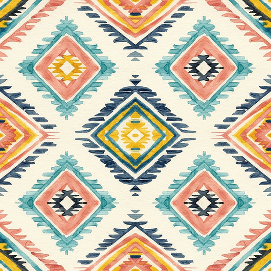 Southwest Aztec Tribal Pattern 1 Quilting Cotton Fabric