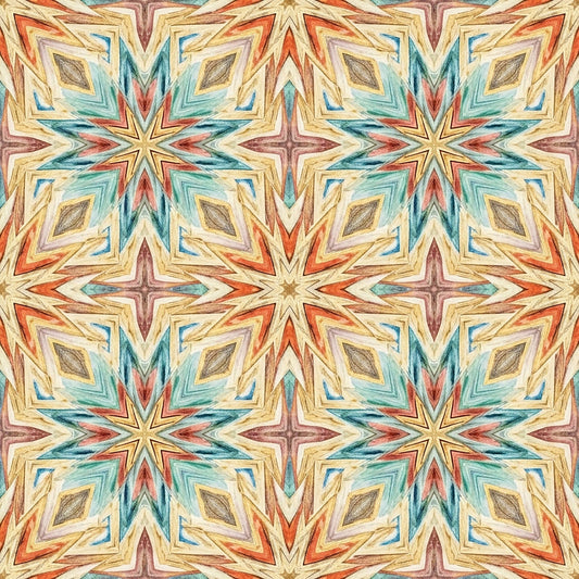 Southwest Aztec Tribal Pattern 12 Quilting Cotton Fabric