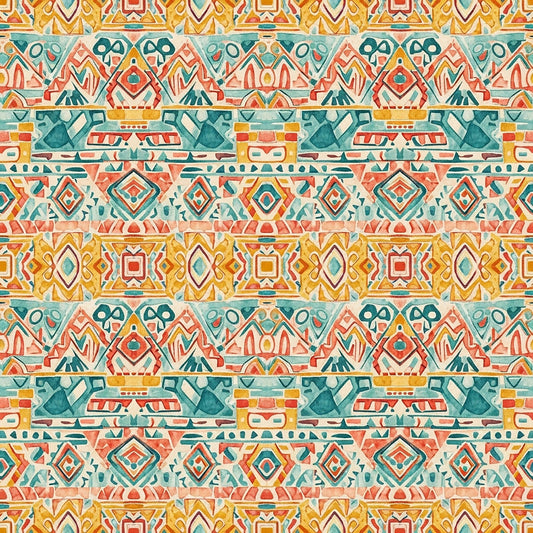 Southwest Aztec Tribal Pattern 13 Quilting Cotton Fabric