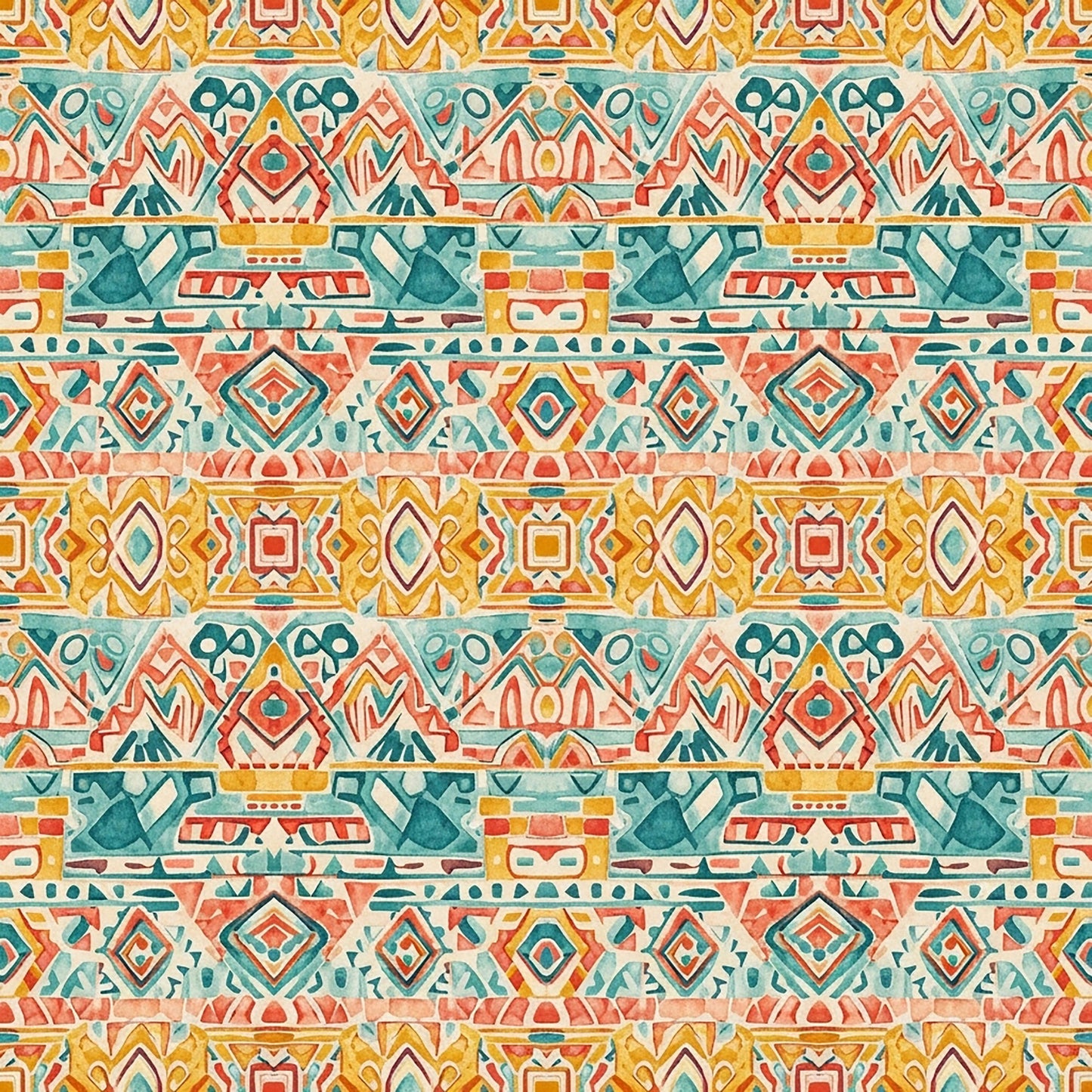 Southwest Aztec Tribal Pattern 13 Quilting Cotton Fabric