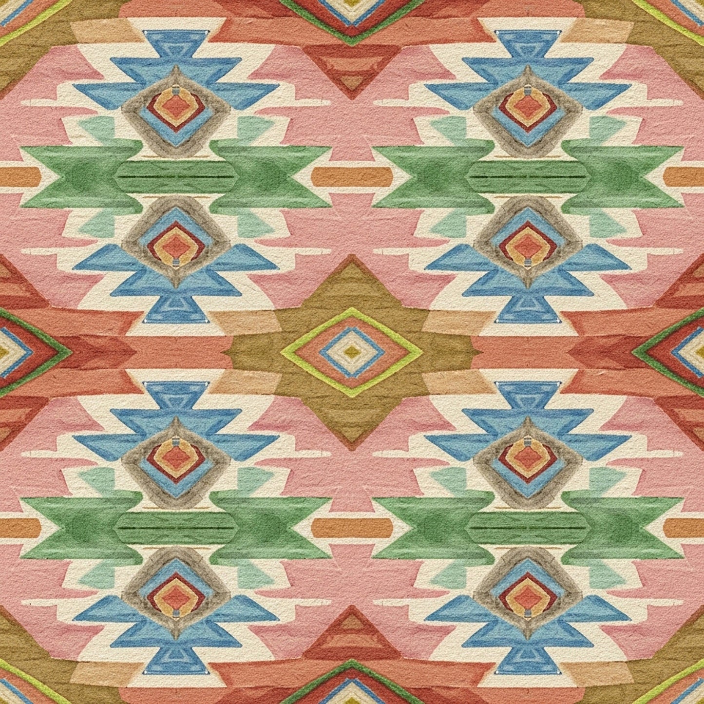 Southwest Aztec Tribal Pattern 27 Quilting Cotton Fabric