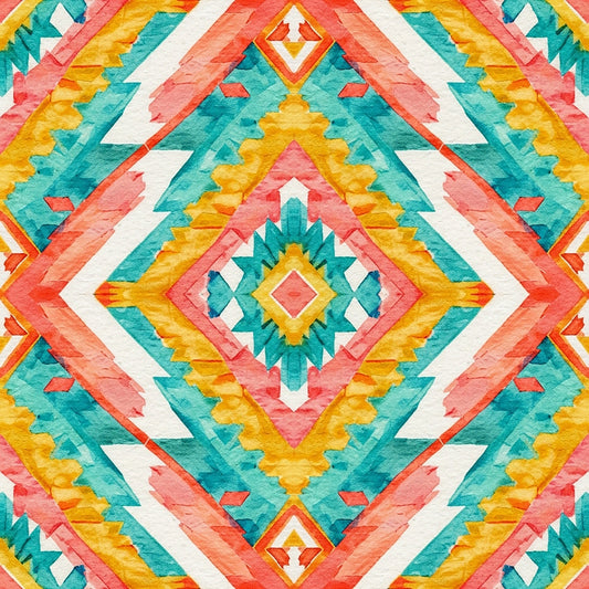 Southwest Aztec Tribal Pattern 3 Quilting Cotton Fabric