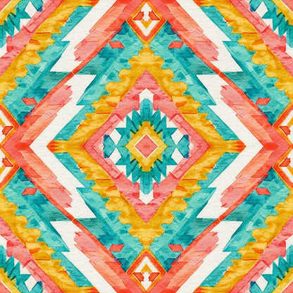 Southwest Aztec Tribal Pattern 3 Quilting Cotton Fabric