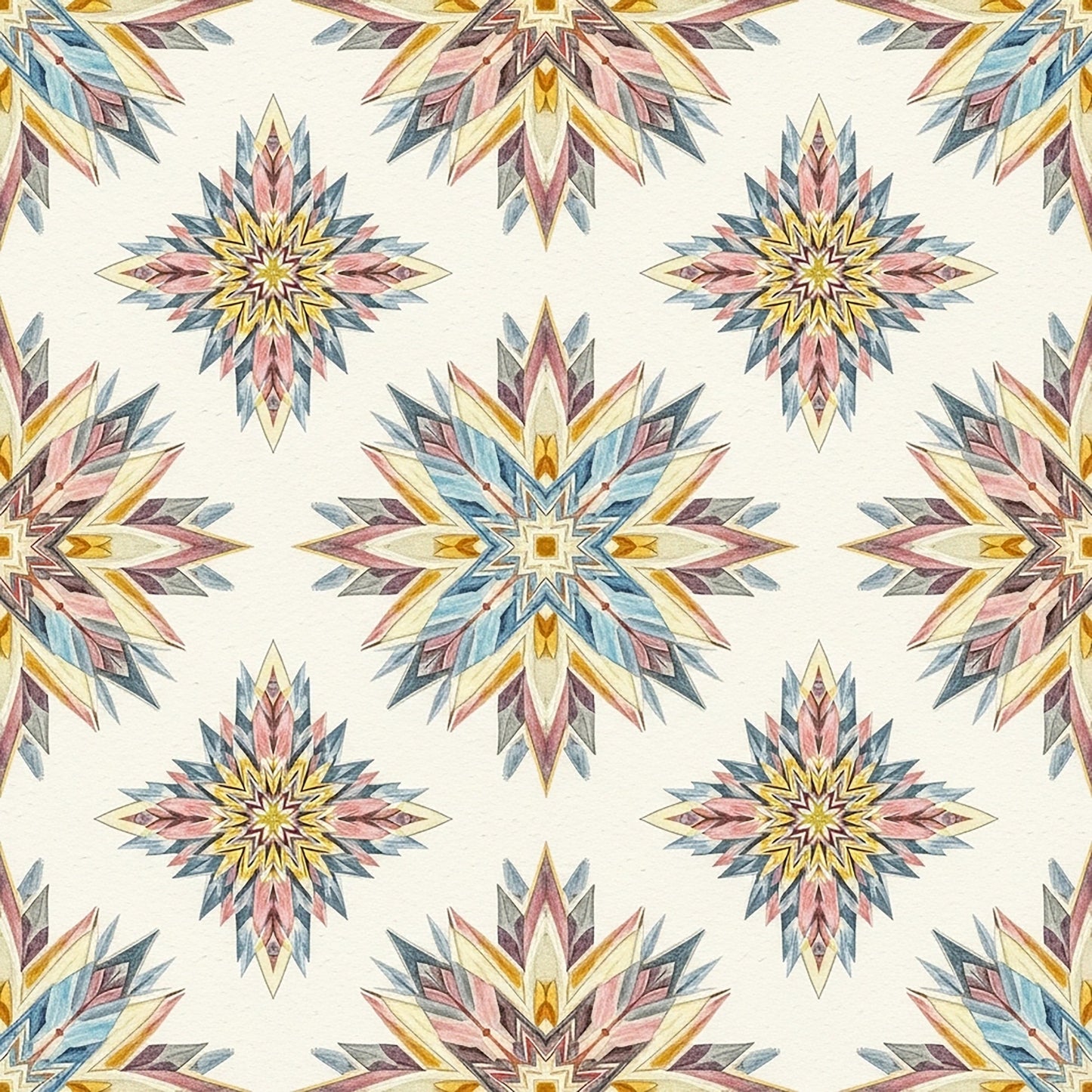 Southwest Aztec Tribal Pattern 4 Quilting Cotton Fabric