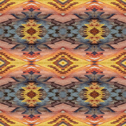 Southwest Aztec Tribal Pattern 5 Quilting Cotton Fabric