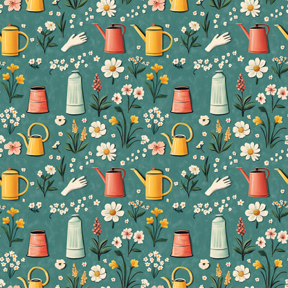 Sow and Tell Gardening Pattern 10 Quilting Cotton Fabric