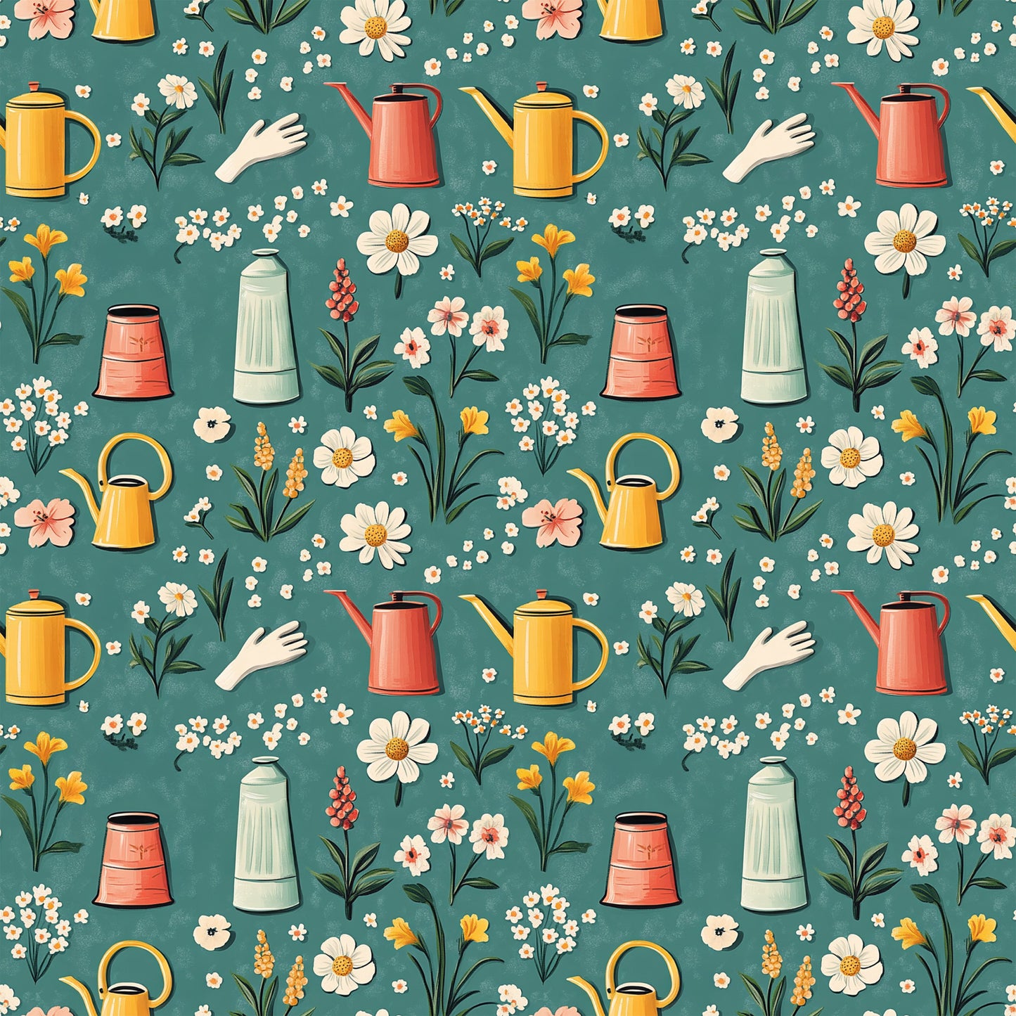 Sow and Tell Gardening Pattern 10 Quilting Cotton Fabric