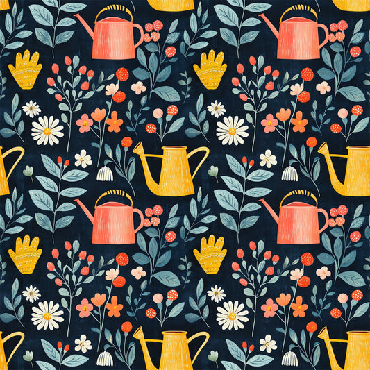 Sow and Tell Gardening Pattern 11 Quilting Cotton Fabric