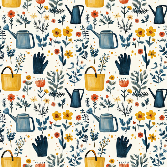 Sow and Tell Gardening Pattern 12 Quilting Cotton Fabric