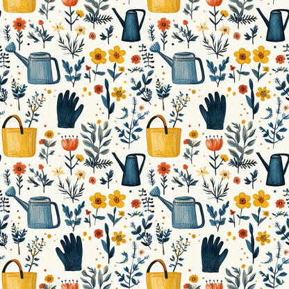 Sow and Tell Gardening Pattern 12 Quilting Cotton Fabric