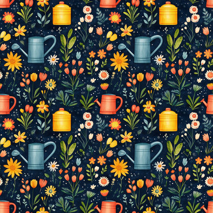 Sow and Tell Gardening Pattern 1 Quilting Cotton Fabric