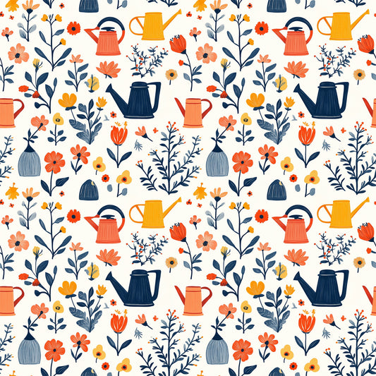 Sow and Tell Gardening Pattern 2 Quilting Cotton Fabric