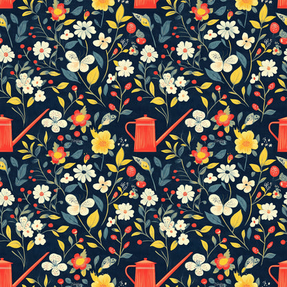 Sow and Tell Gardening Pattern 3 Quilting Cotton Fabric