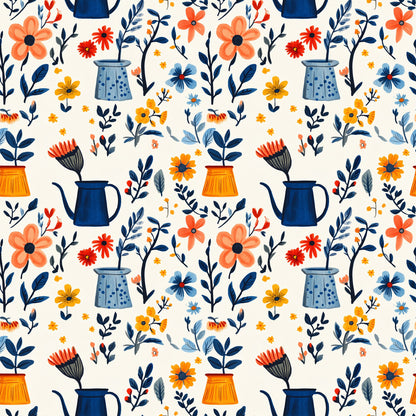 Sow and Tell Gardening Pattern 5 Quilting Cotton Fabric