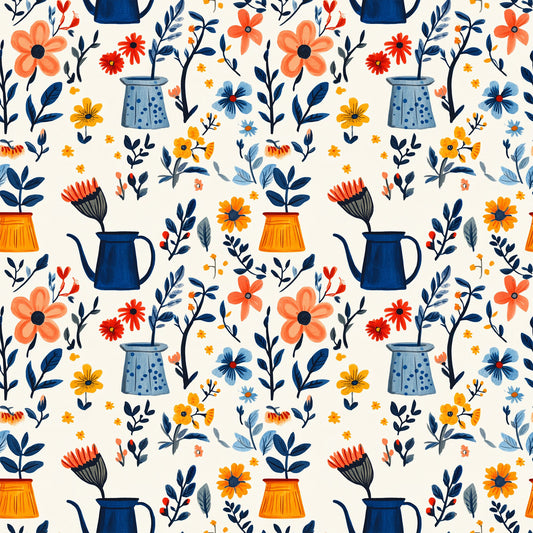 Sow and Tell Gardening Pattern 5 Quilting Cotton Fabric