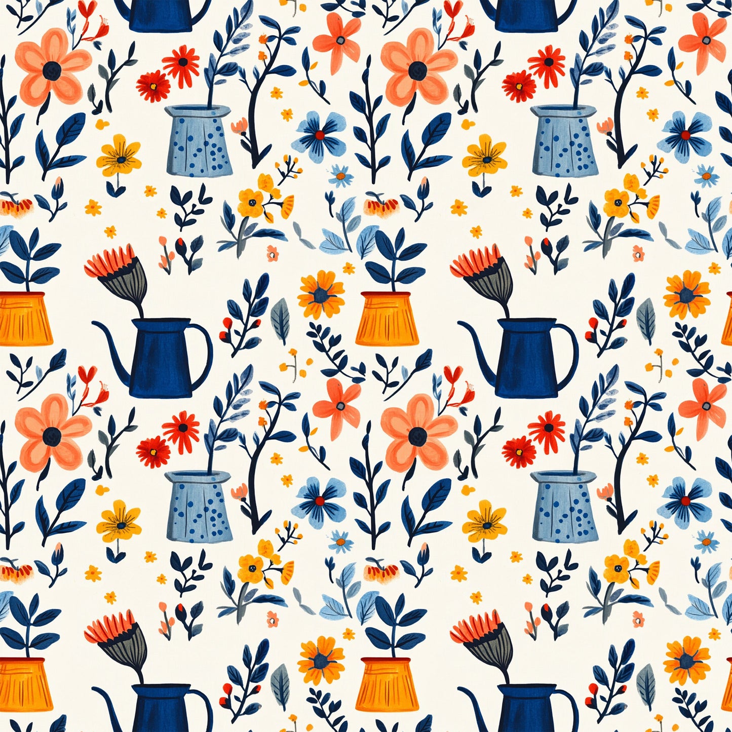 Sow and Tell Gardening Pattern 5 Quilting Cotton Fabric