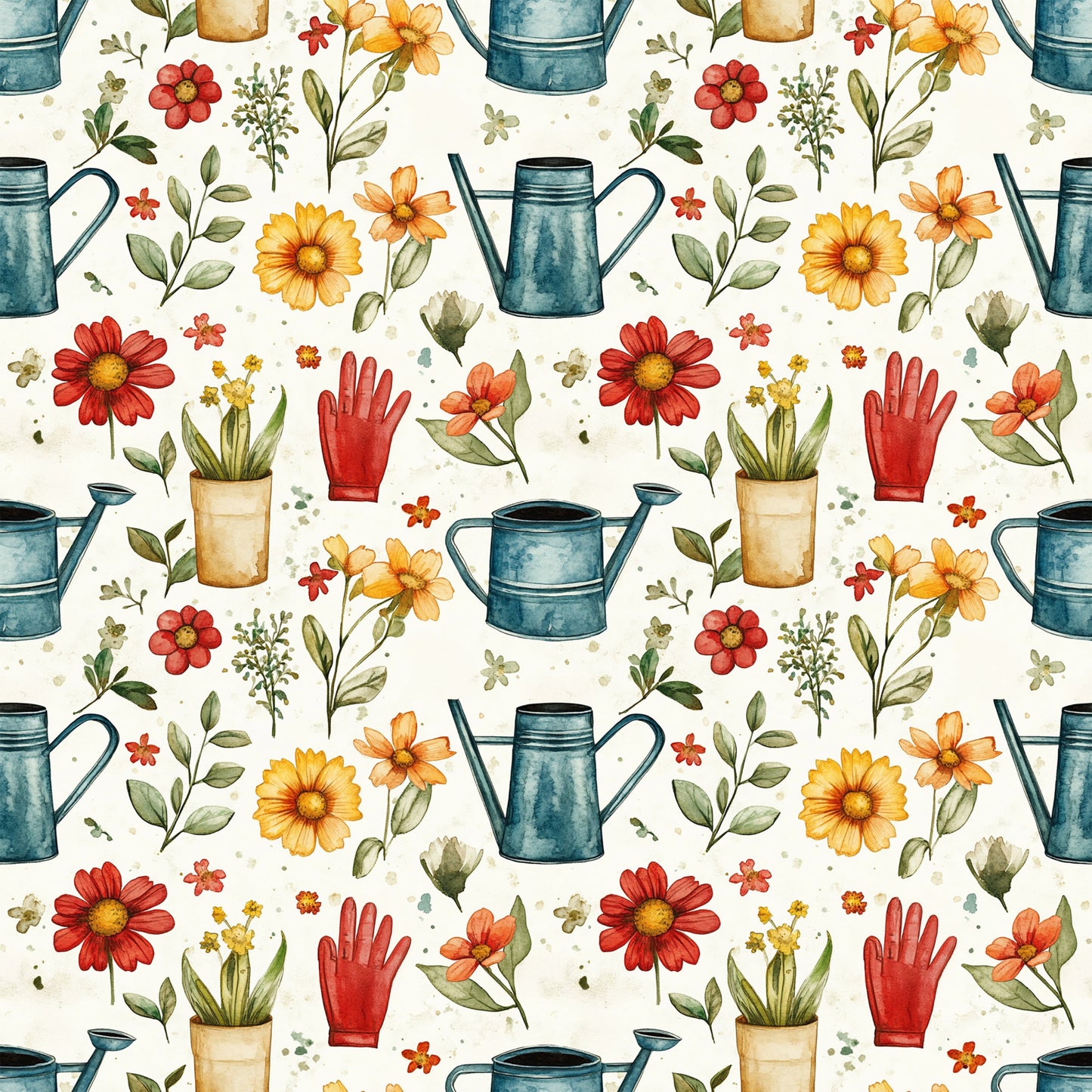 Sow and Tell Gardening Pattern 6 Quilting Cotton Fabric