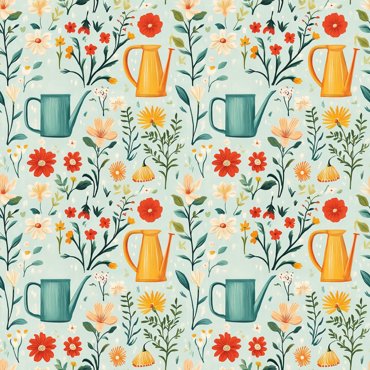 Sow and Tell Gardening Pattern 7 Quilting Cotton Fabric
