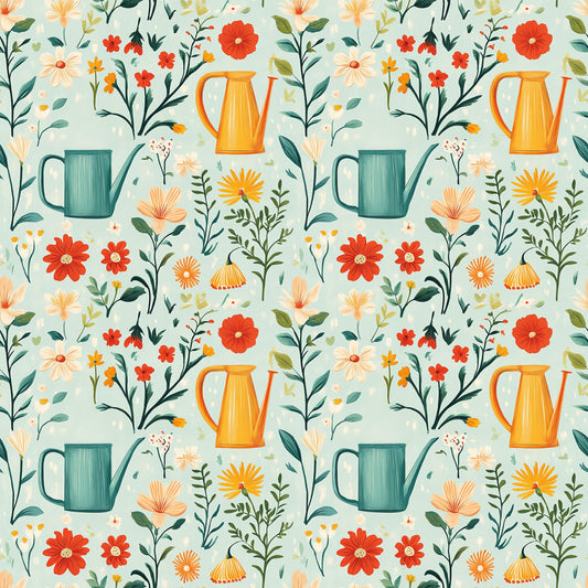 Sow and Tell Gardening Pattern 7 Quilting Cotton Fabric