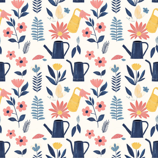 Sow and Tell Gardening Pattern 8 Quilting Cotton Fabric