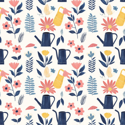 Sow and Tell Gardening Pattern 8 Quilting Cotton Fabric