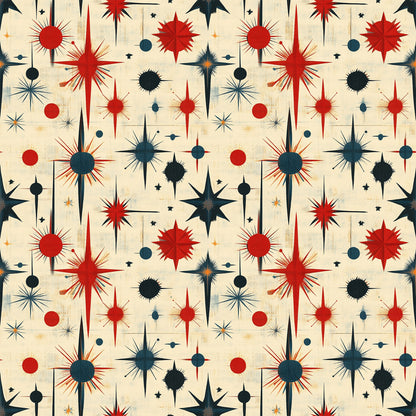 Sparkleworks Mid-Century 4th of July Pattern 12 Quilting Cotton Fabric