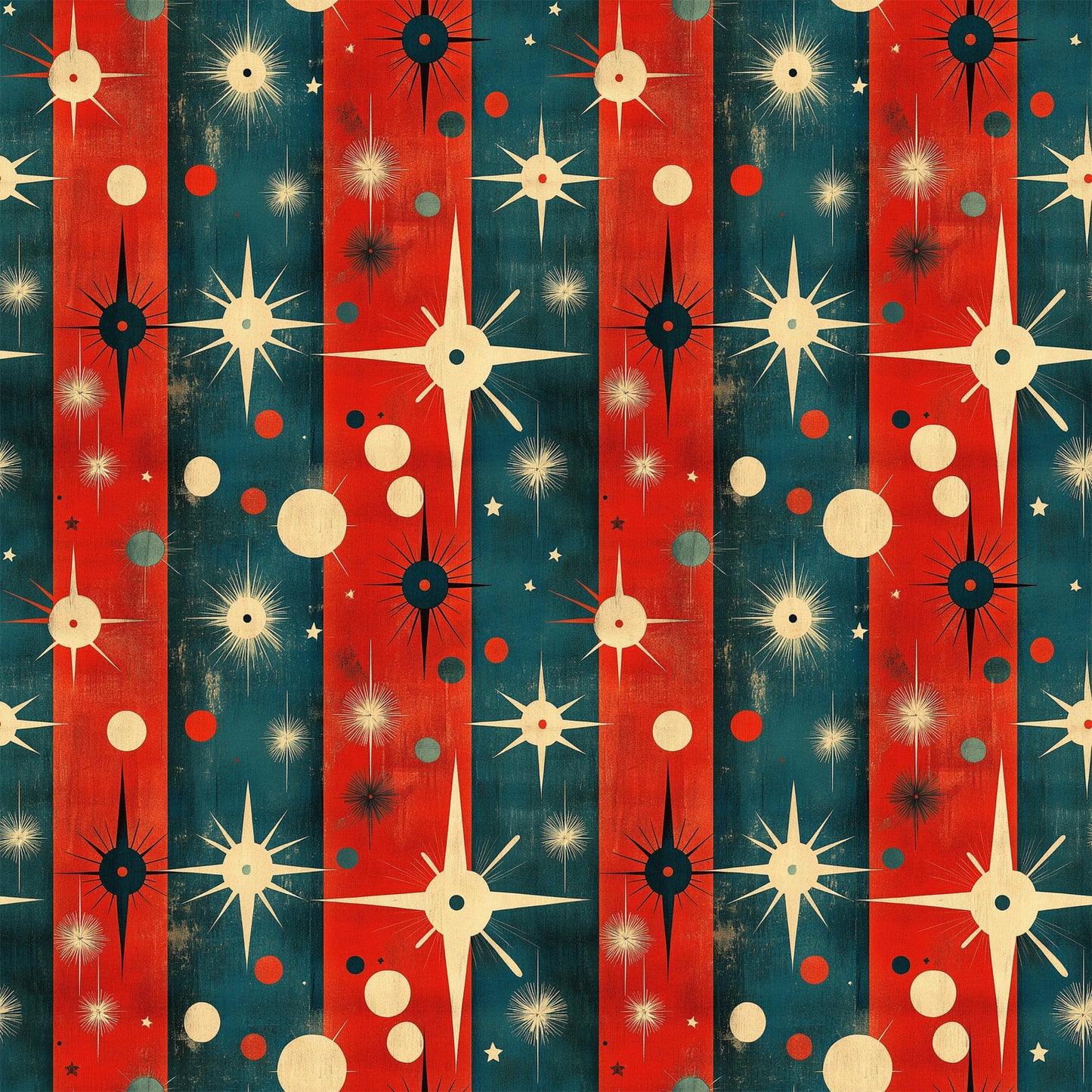 Sparkleworks Mid-Century 4th of July Pattern 2 Quilting Cotton Fabric