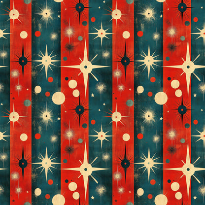 Sparkleworks Mid-Century 4th of July Pattern 2 Quilting Cotton Fabric