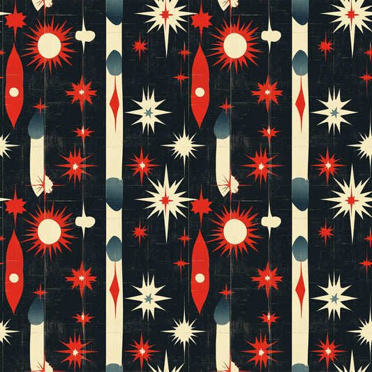 Sparkleworks Mid-Century 4th of July Pattern 3 Quilting Cotton Fabric