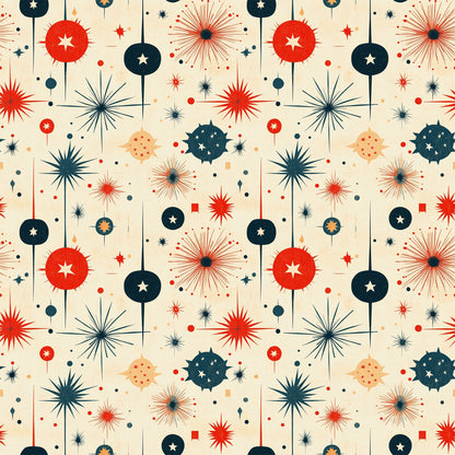 Sparkleworks Mid-Century 4th of July Pattern 4 Quilting Cotton Fabric