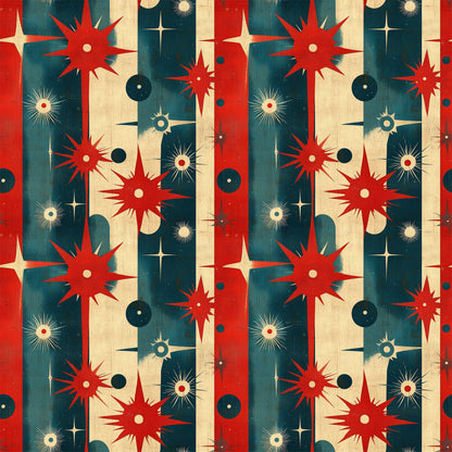 Sparkleworks Mid-Century 4th of July Pattern 5 Quilting Cotton Fabric